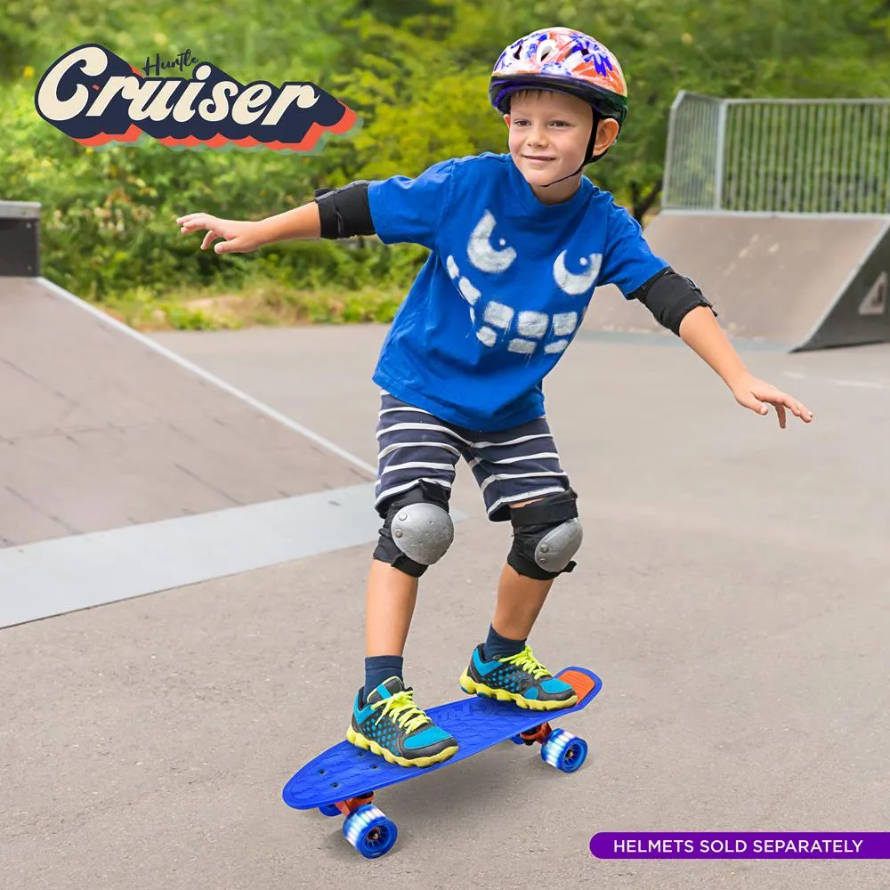 6'' Pp Deck Skateboard - Mini Cruiser Skateboard, Designed For Kids, Teens, And Adults (Blue)