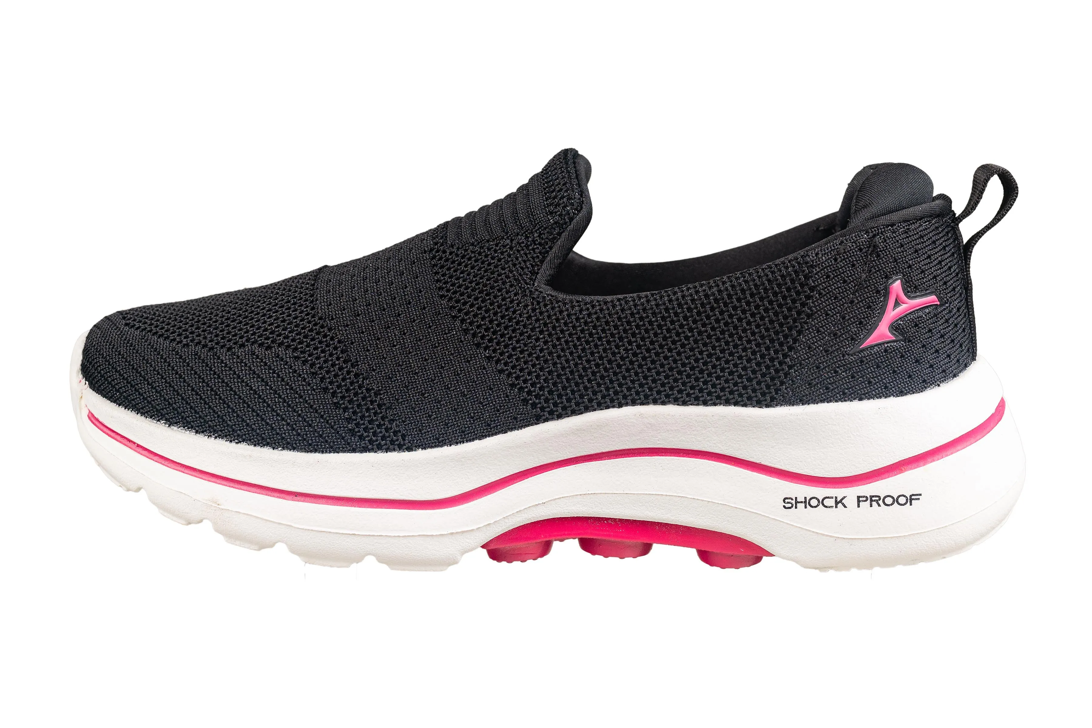 Abros Ladies Black / Fuchsia Sports Shoe (Sports Assl 0119 C)