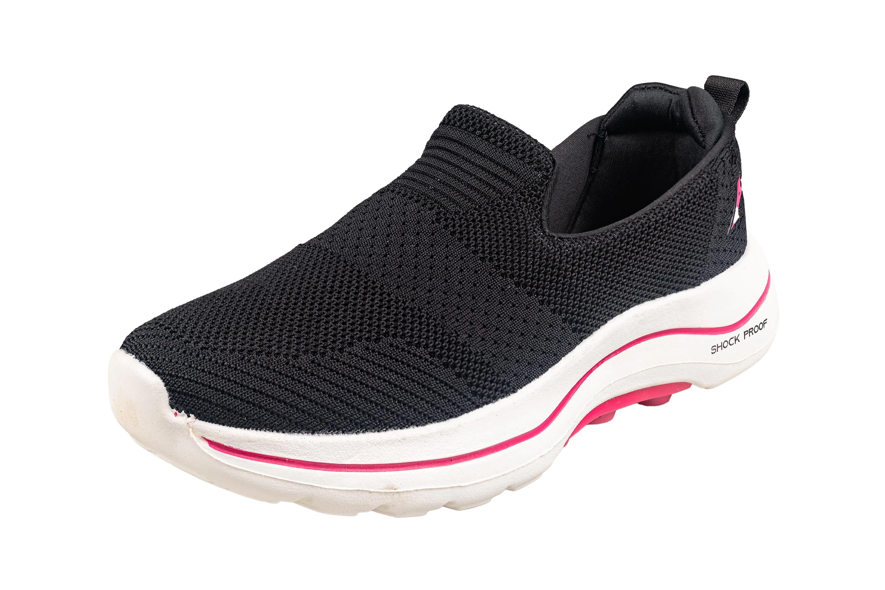 Abros Ladies Black / Fuchsia Sports Shoe (Sports Assl 0119 C)