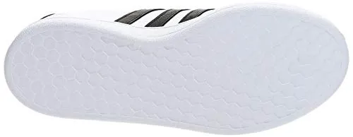 Adidas Girls Grand Court Core Black/FTWR White Leather Tennis Shoes-6 UK (F36483)
