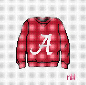 Alabama Sweatshirt Needlepoint Canvas- 18 mesh