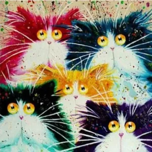 Amazed Felines – Canvastly DIY Paint By Numbers