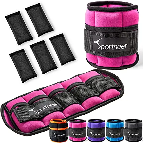 Ankle Weights,0.45-1.8Kg Adjustable Ankle Weights Wrist Straps，0.23-0.9Kg for Each,0.45-1.8Kg for 2 Pack，Ideal for Fitness, Walking, Running, Jogging, Exercise,Gym,Workout,Men&Women,Kids
