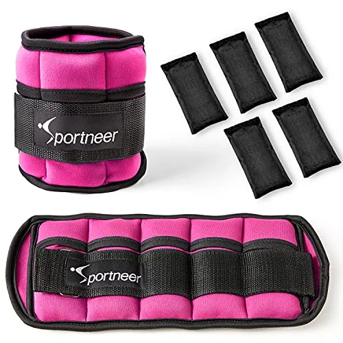 Ankle Weights,0.45-1.8Kg Adjustable Ankle Weights Wrist Straps，0.23-0.9Kg for Each,0.45-1.8Kg for 2 Pack，Ideal for Fitness, Walking, Running, Jogging, Exercise,Gym,Workout,Men&Women,Kids