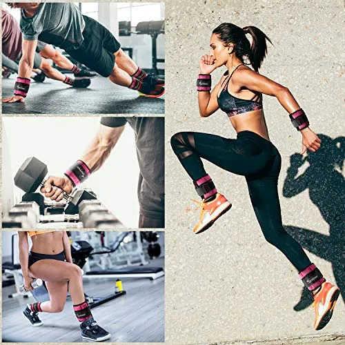 Ankle Weights,0.45-1.8Kg Adjustable Ankle Weights Wrist Straps，0.23-0.9Kg for Each,0.45-1.8Kg for 2 Pack，Ideal for Fitness, Walking, Running, Jogging, Exercise,Gym,Workout,Men&Women,Kids