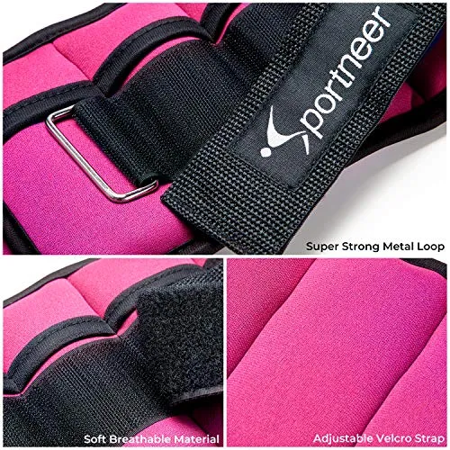 Ankle Weights,0.45-1.8Kg Adjustable Ankle Weights Wrist Straps，0.23-0.9Kg for Each,0.45-1.8Kg for 2 Pack，Ideal for Fitness, Walking, Running, Jogging, Exercise,Gym,Workout,Men&Women,Kids