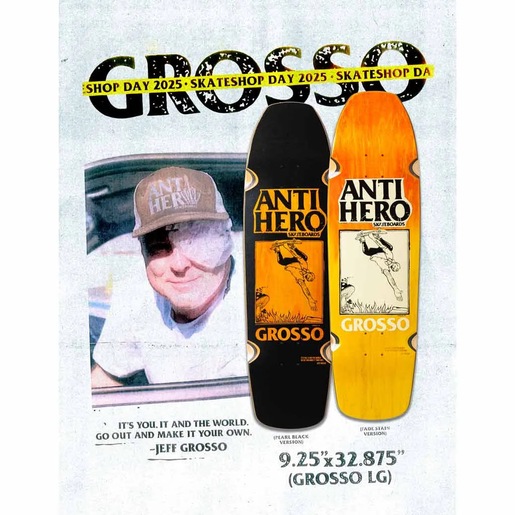 ANTI HERO SKATE SHOP DAY 2025 GROSSO HANDPLANT FADE (VERSION #2) 9.25"