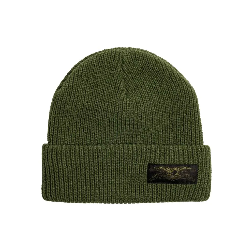 ANTI HERO STOCK EAGLE LABEL BEANIE - OLIVE/BLACK