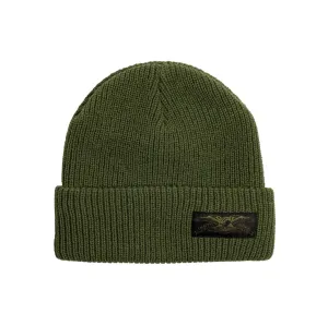 ANTI HERO STOCK EAGLE LABEL BEANIE - OLIVE/BLACK