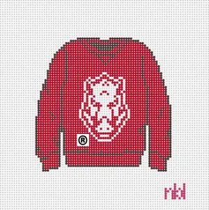 Arkansas Sweatshirt Needlepoint Canvas
