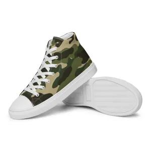 Army - Sustainably Made Women’s high top canvas shoes