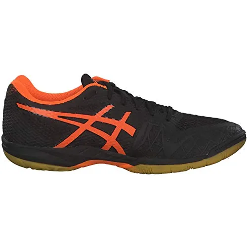 ASICS Gel-Blade 7 Men's Badminton Shoes (Black-Shocking Orange, 10)