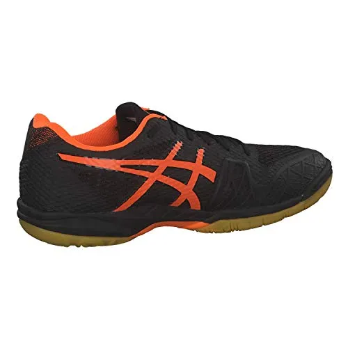 ASICS Gel-Blade 7 Men's Badminton Shoes (Black-Shocking Orange, 10)