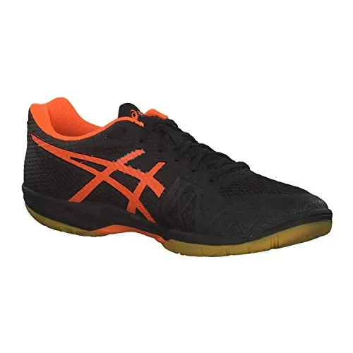 ASICS Gel-Blade 7 Men's Badminton Shoes (Black-Shocking Orange, 10)