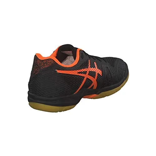 ASICS Gel-Blade 7 Men's Badminton Shoes (Black-Shocking Orange, 10)