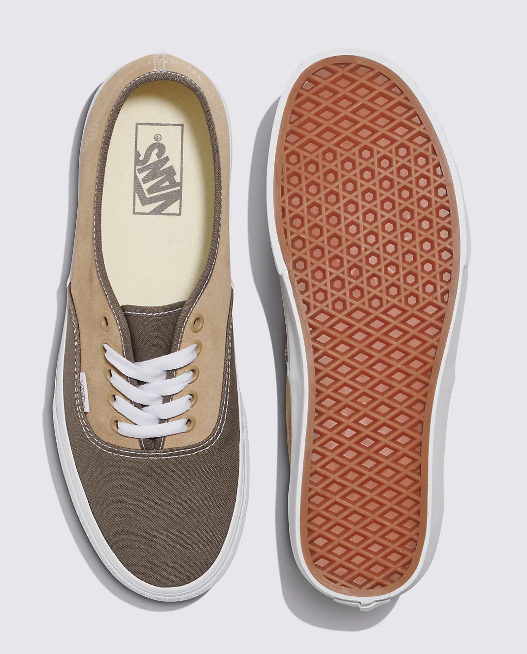 AUTHENTIC - CANVAS/SUEDE BLOCK BROWN