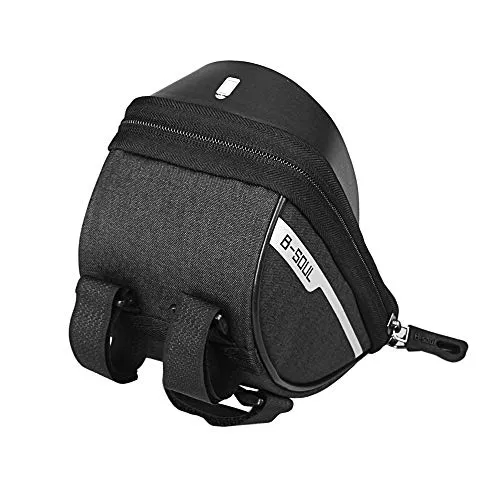 B-Soul Waterproof Cycle Frame Bag with Touch Screen Bicycle Pouch Mobile Holder for All Phones Under 6.8 Inches (Black)