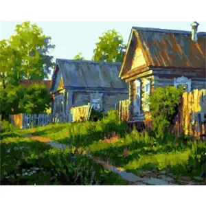 Barns in the Sunshine – Canvastly DIY Paint by Numbers