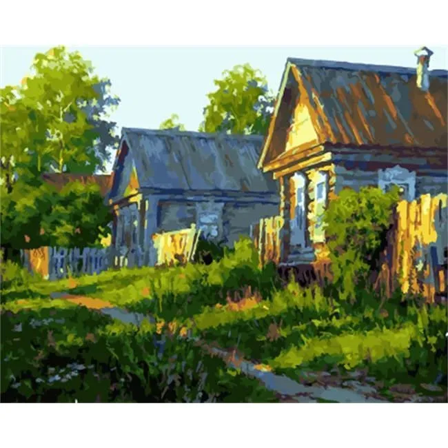 Barns in the Sunshine – Canvastly DIY Paint by Numbers