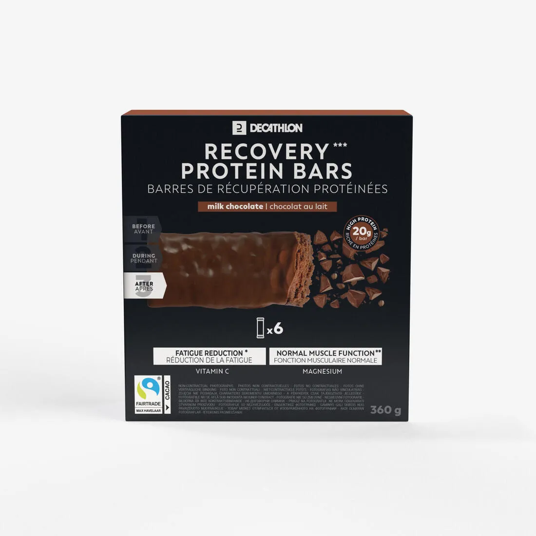 Barre Protéinée de récupération *6 Chocolat / Coco