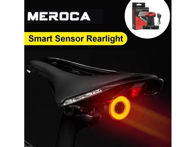 Bicycle Smart Brake Taillight - Bright , Rechargeable, Auto Start/Stop, IPx6