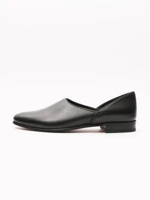 Black Leather House Shoes