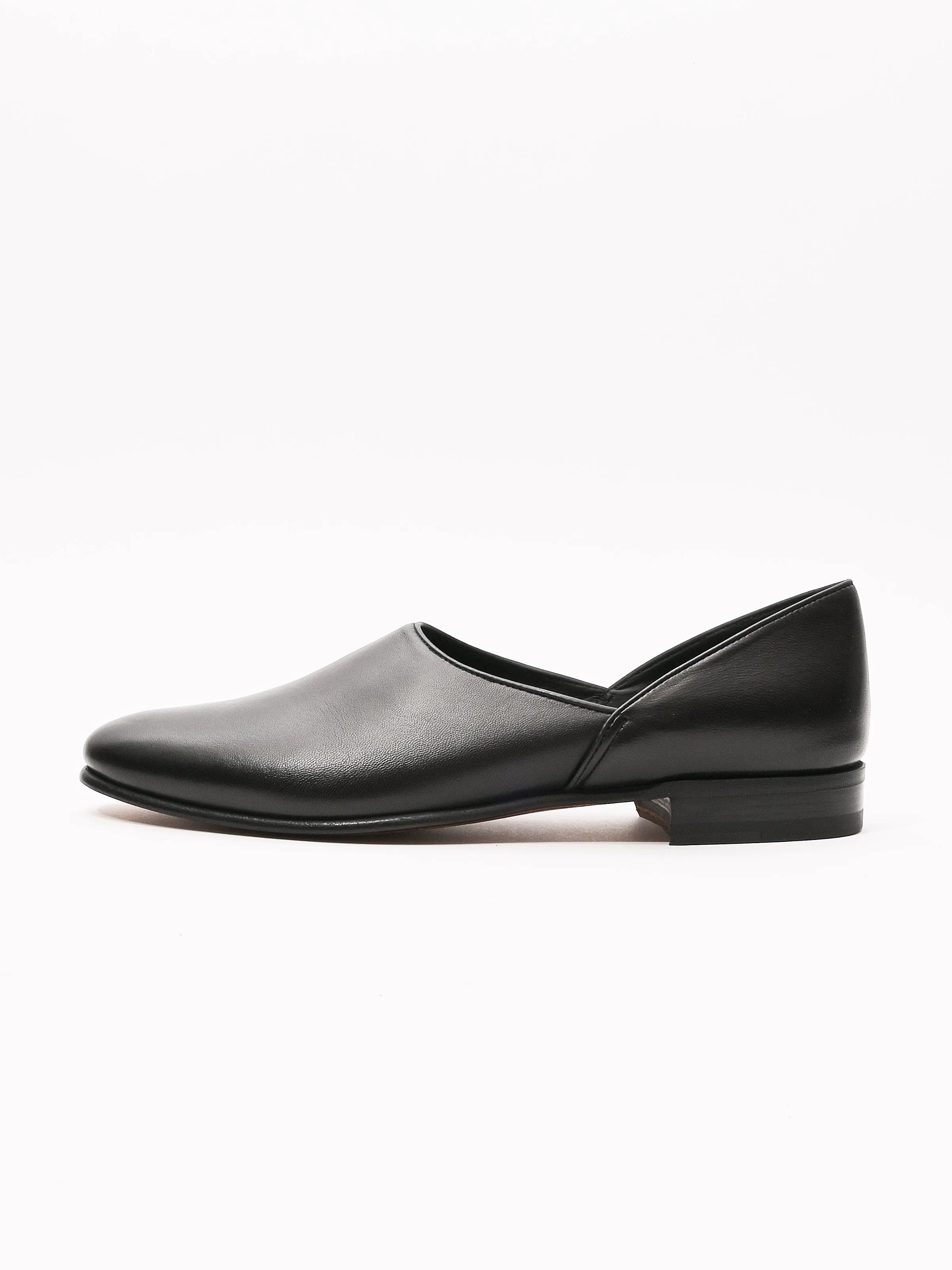 Black Leather House Shoes