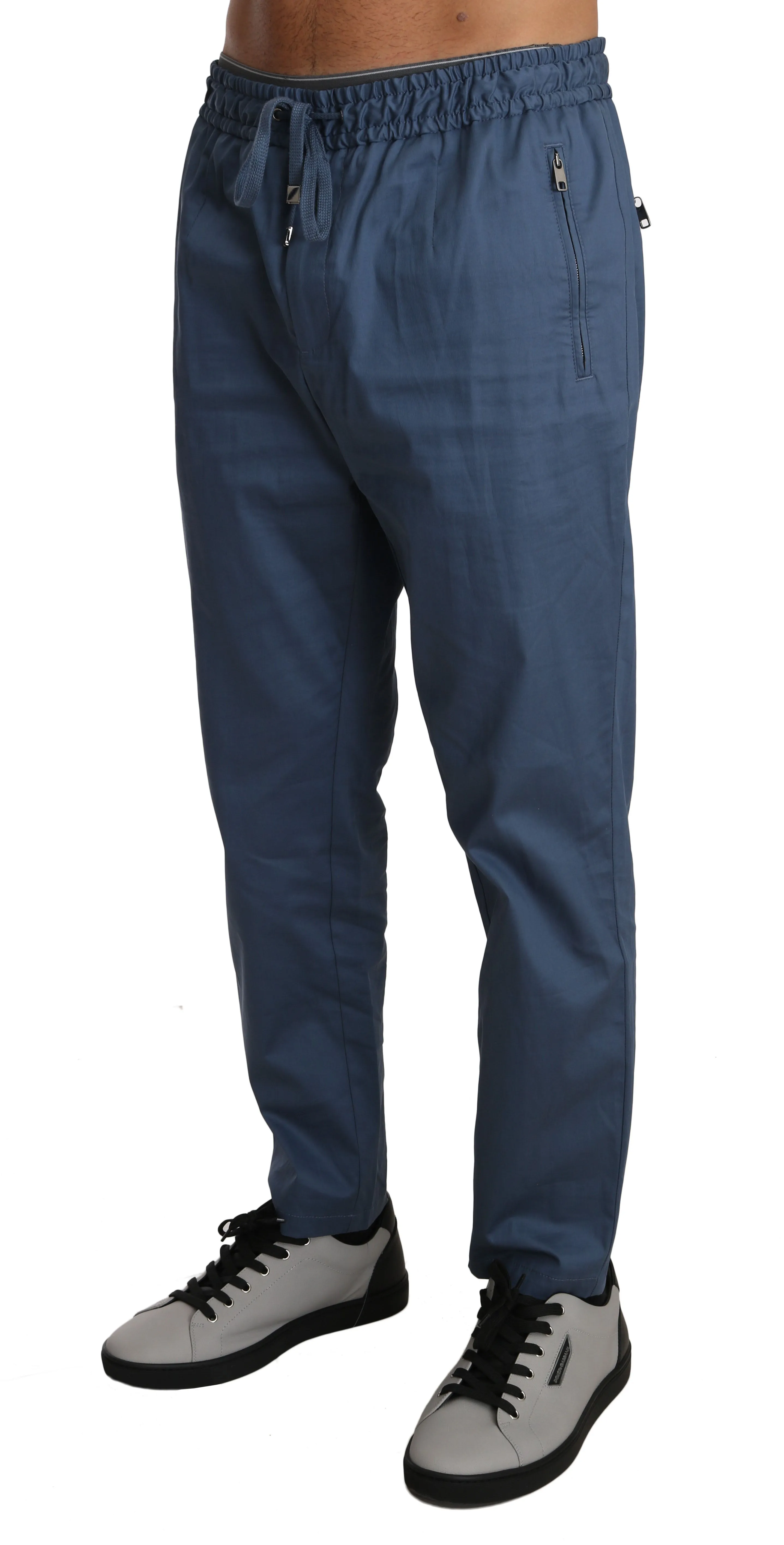 Blue Cotton Jogging Casual Trousers Pants