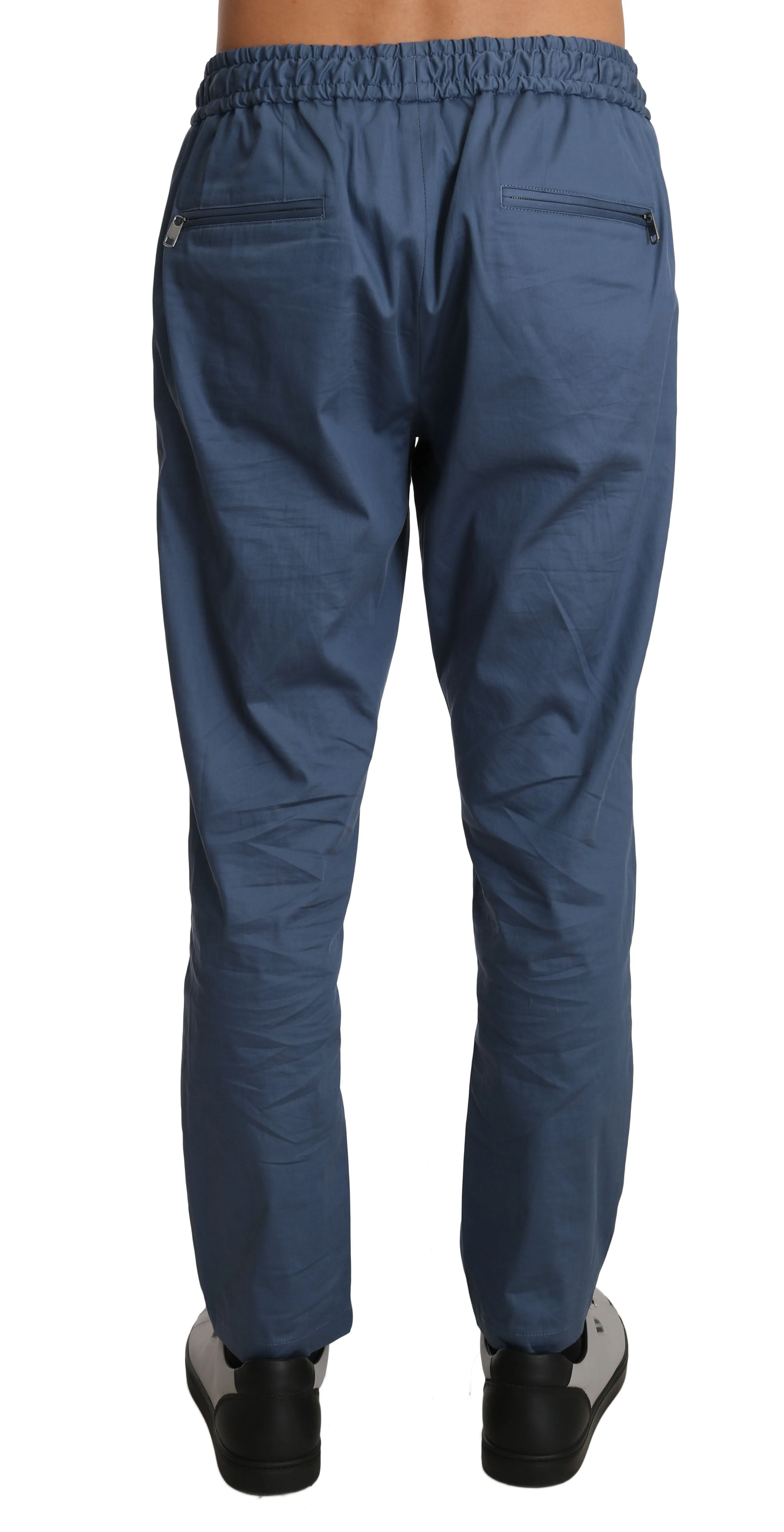Blue Cotton Jogging Casual Trousers Pants
