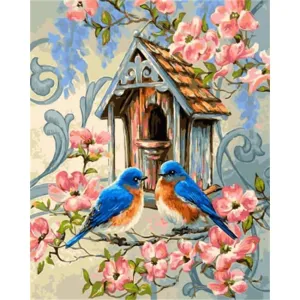 Bluebirds of Happiness – Canvastly DIY Paint By Numbers