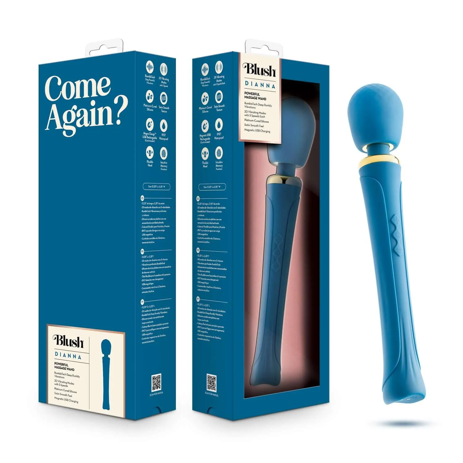 Blush - Dianna Wand Massager  - Teal