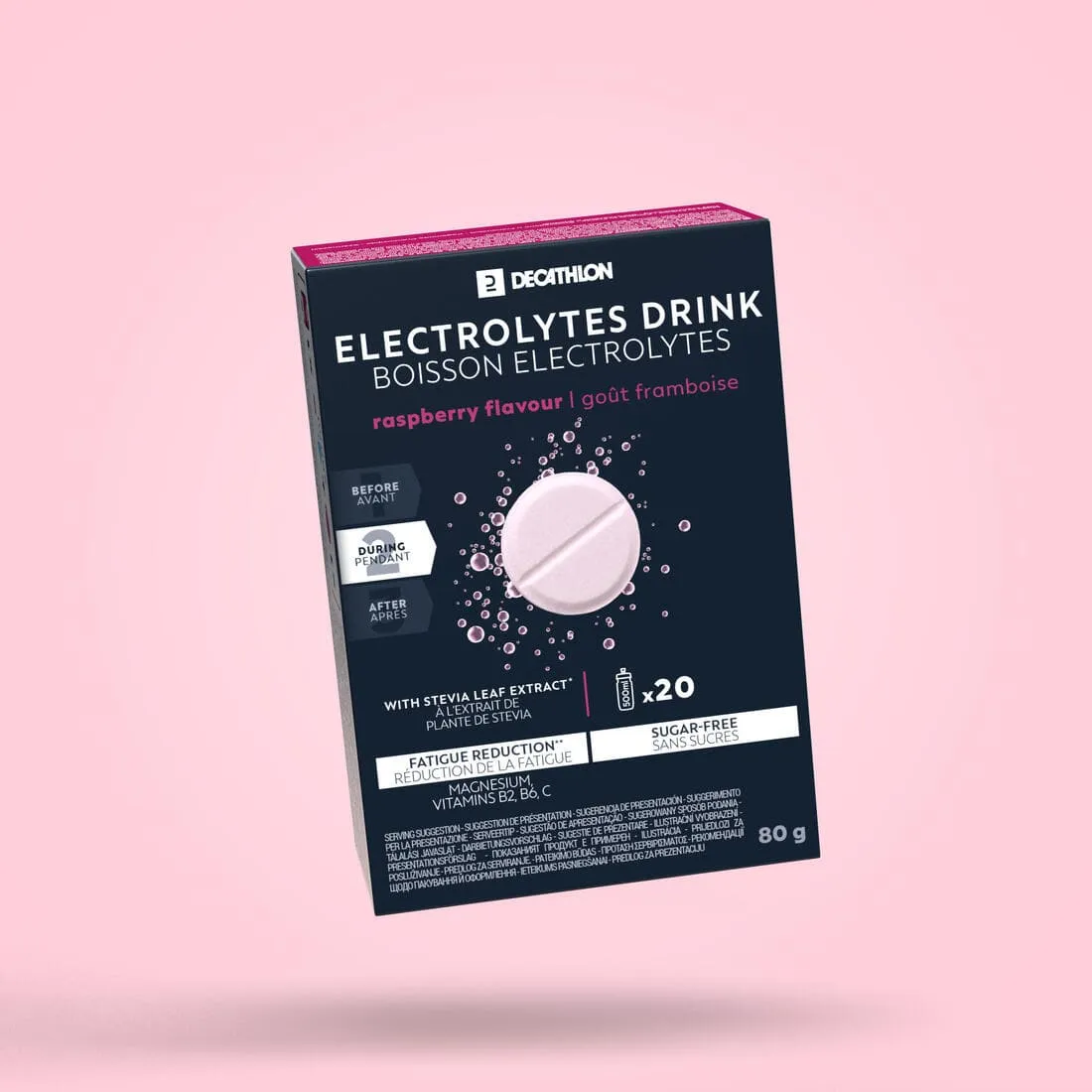 BOISSON ÉLECTROLYTES SANS SUCRE TABLETTES EFFERVESCENTES CITRON 20X4GR