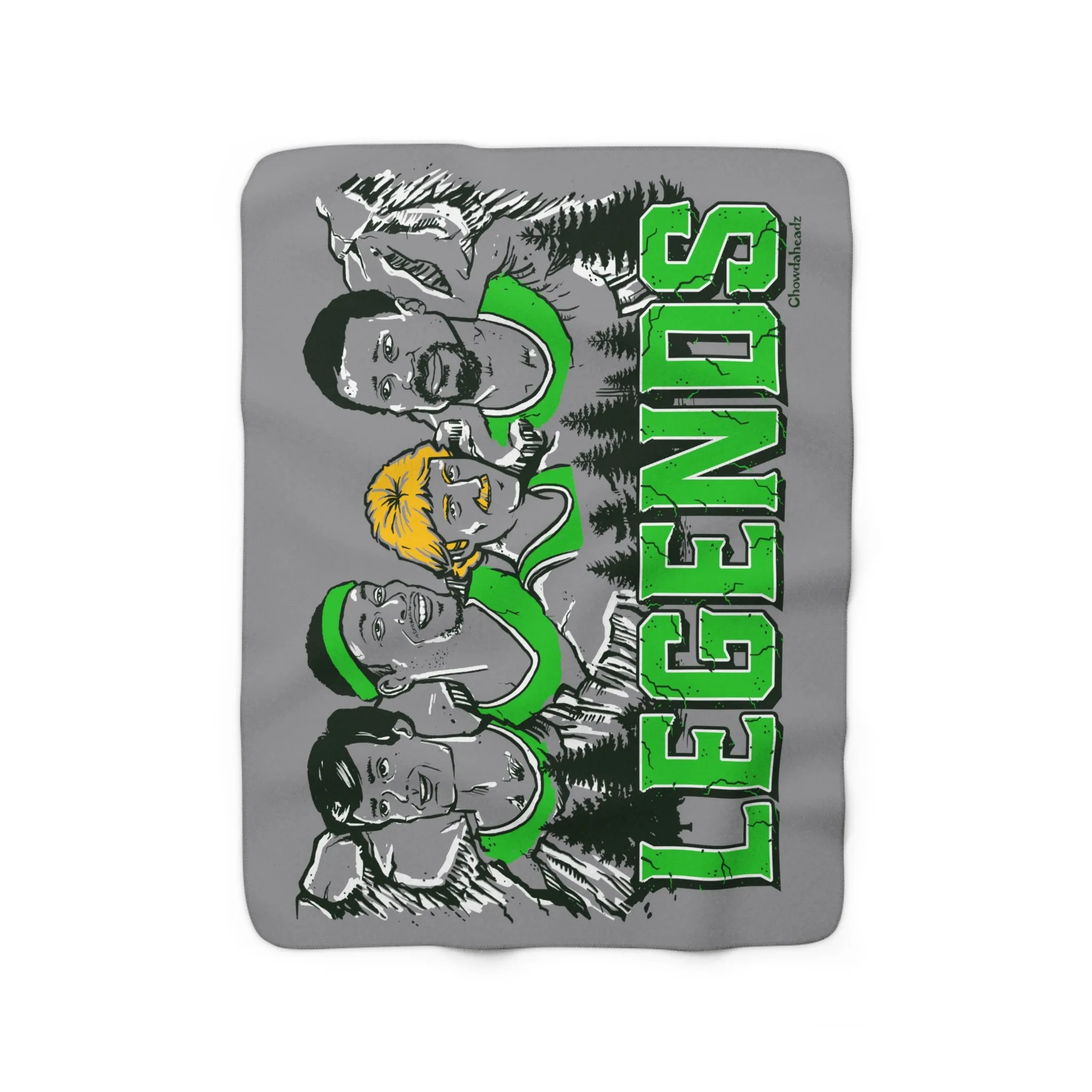 Boston Basketball Legends Sherpa Fleece Blanket