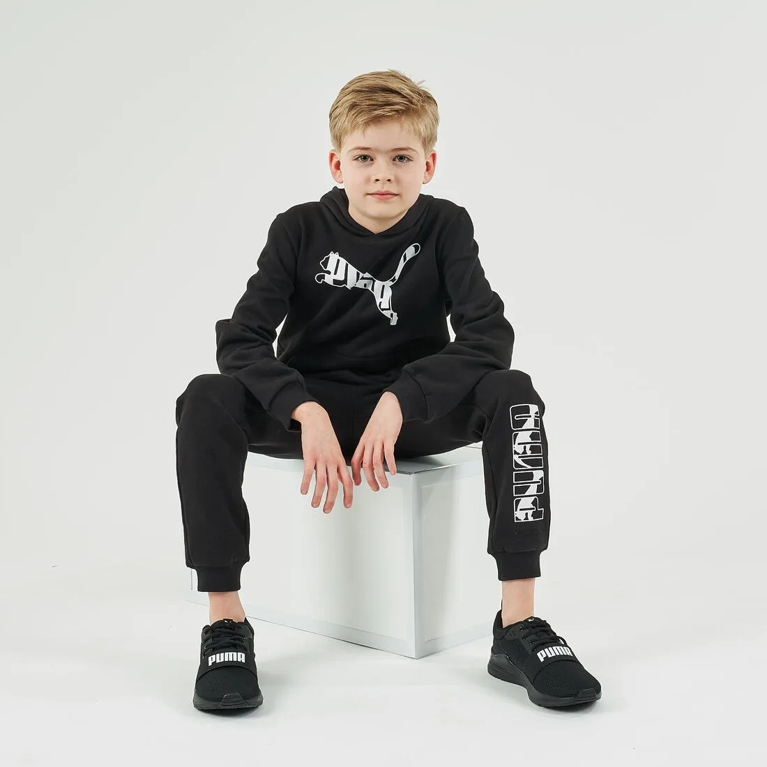 Boys' Jogging Bottoms - Black Print