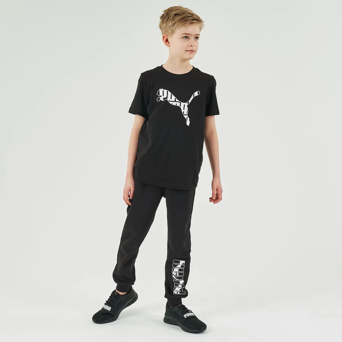 Boys' Jogging Bottoms - Black Print