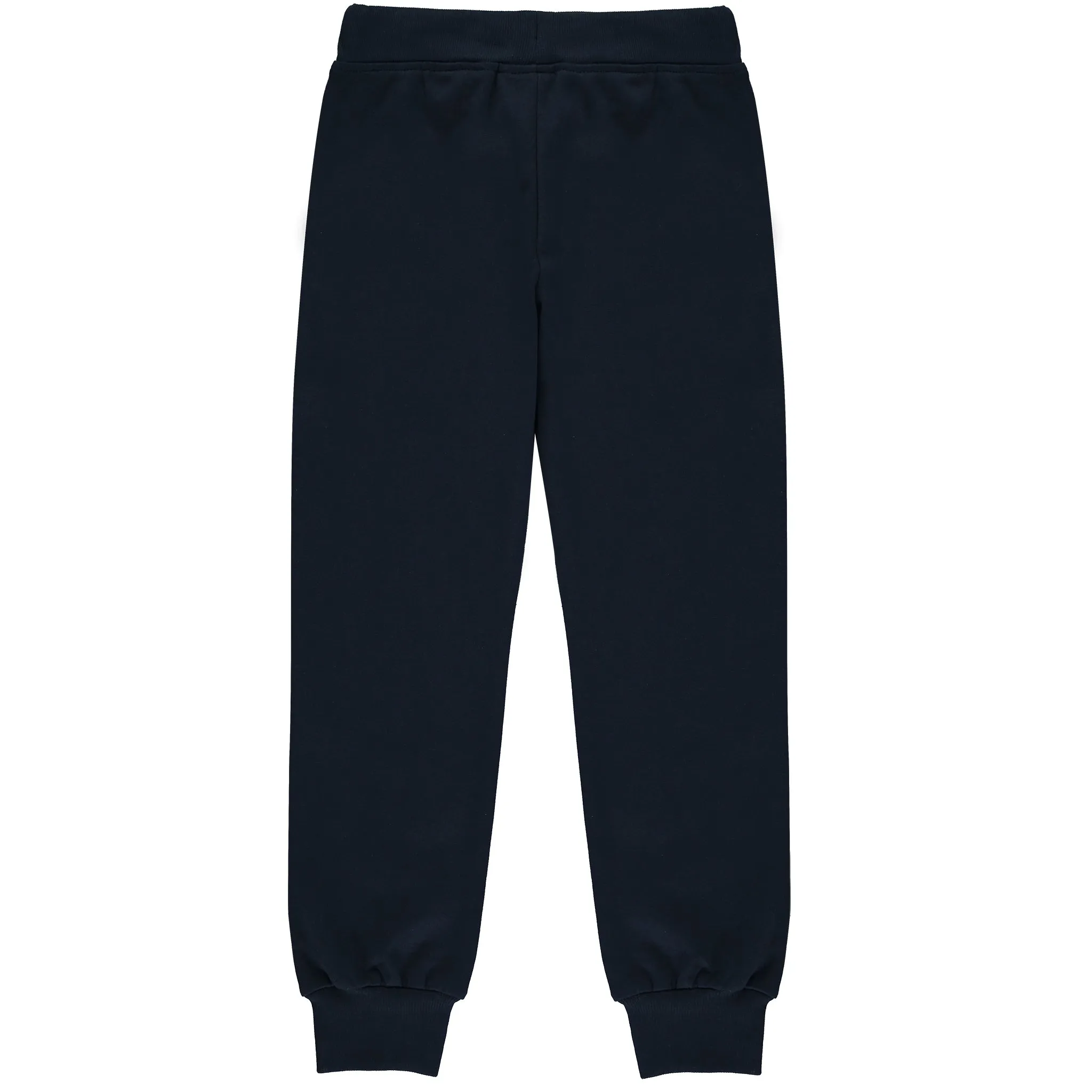 Boys Navy Blue Cotton Joggers