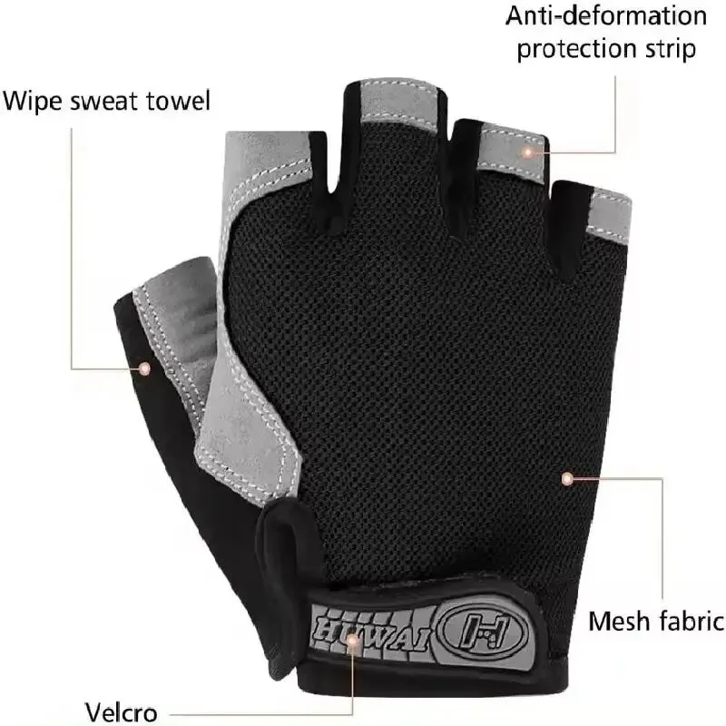 Breathable Half-Finger Cycling & Gym Gloves - Anti-Slip Design