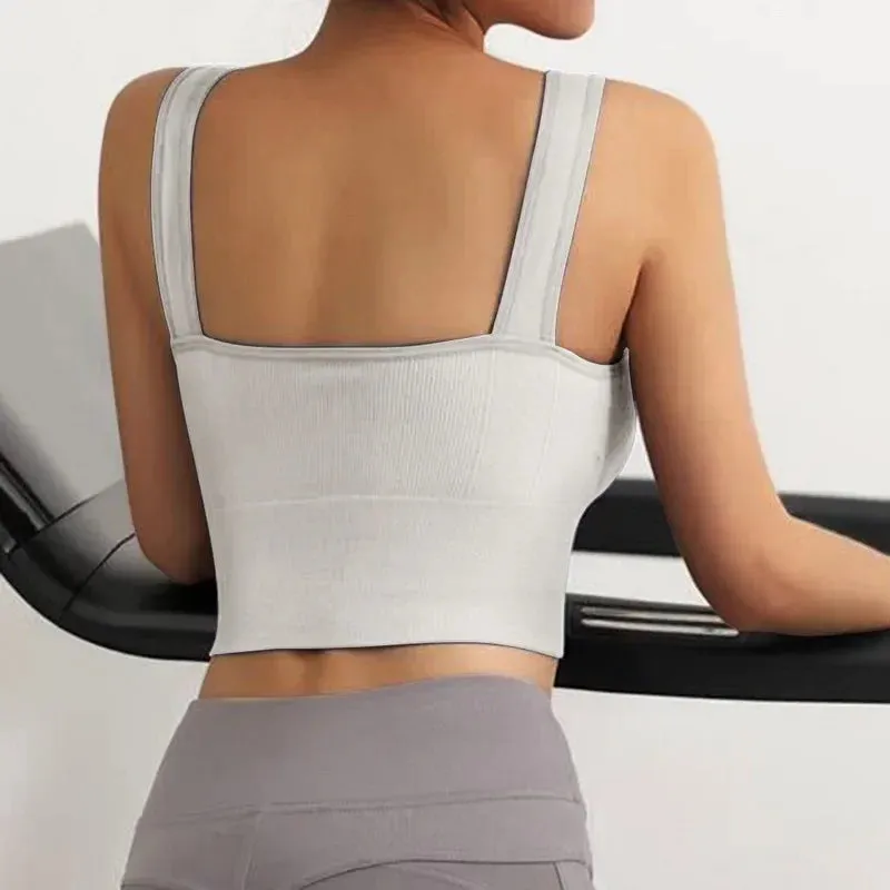 Breathable Seamless Sports Bra - Women’s Shockproof Yoga Crop Top, Push-Up Fitness Bra for Gym & Workout
