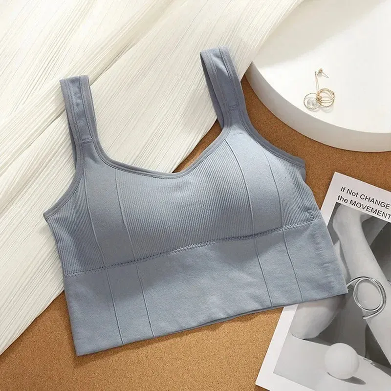 Breathable Seamless Sports Bra - Women’s Shockproof Yoga Crop Top, Push-Up Fitness Bra for Gym & Workout
