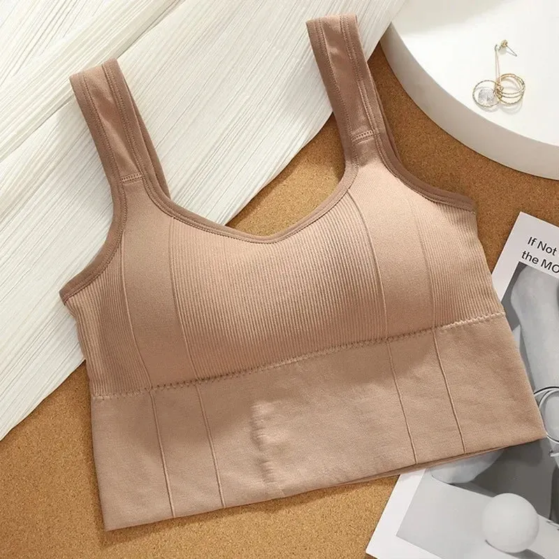 Breathable Seamless Sports Bra - Women’s Shockproof Yoga Crop Top, Push-Up Fitness Bra for Gym & Workout