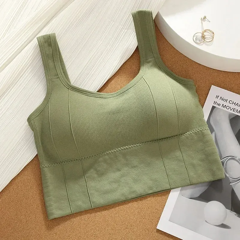 Breathable Seamless Sports Bra - Women’s Shockproof Yoga Crop Top, Push-Up Fitness Bra for Gym & Workout