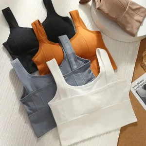 Breathable Seamless Sports Bra - Women’s Shockproof Yoga Crop Top, Push-Up Fitness Bra for Gym & Workout