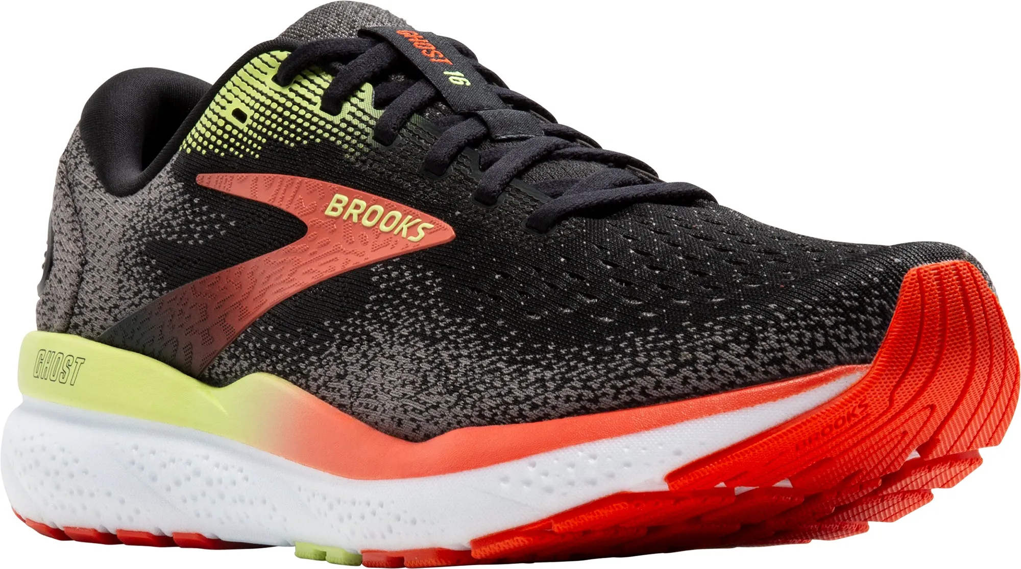 Brooks Ghost 16 WIDE FIT (2E) Mens Running Shoes - Black