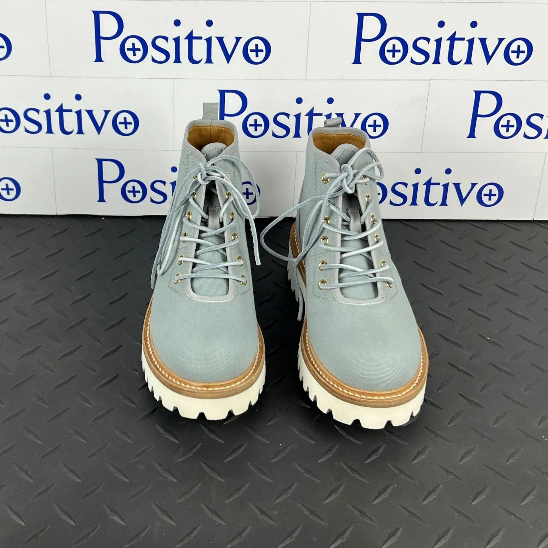 Buscemi Women's Lotta Boot Grey Canvas Boots