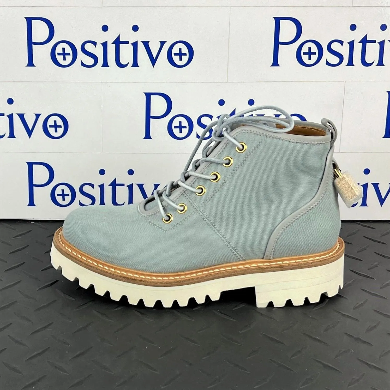 Buscemi Women's Lotta Boot Grey Canvas Boots