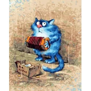 Busker Cat – Canvastly DIY Paint By Numbers