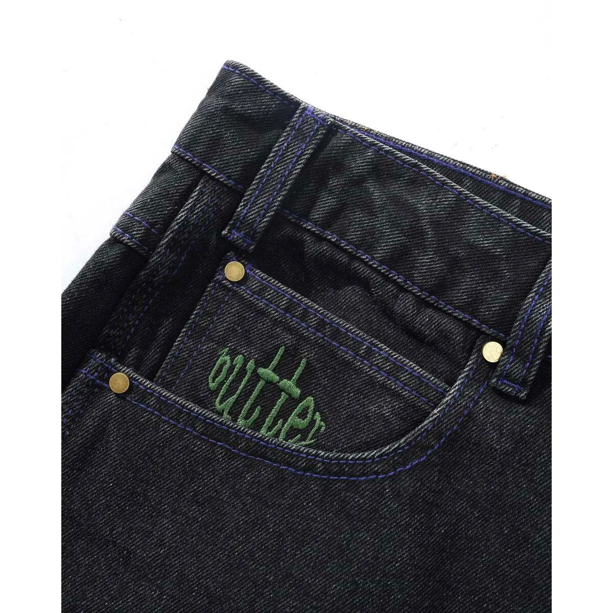 Butter Goods - Spider Denim Jeans Washed Black