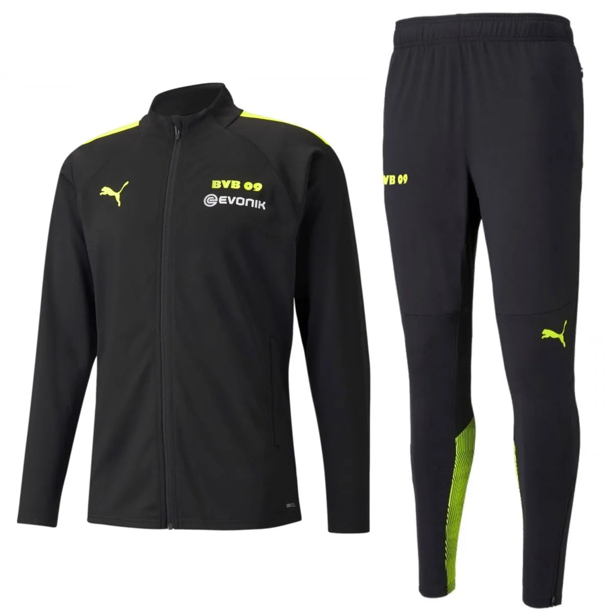 BVB Borussia Dortmund black training bench tracksuit 2021/22 - Puma