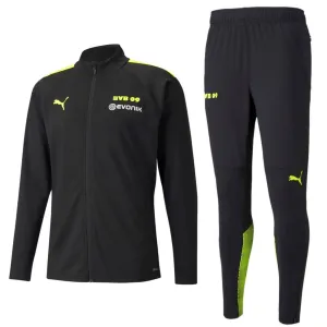 BVB Borussia Dortmund black training bench tracksuit 2021/22 - Puma
