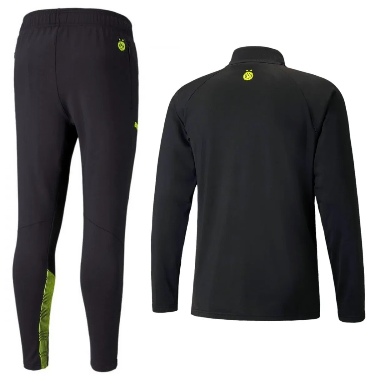 BVB Borussia Dortmund black training bench tracksuit 2021/22 - Puma